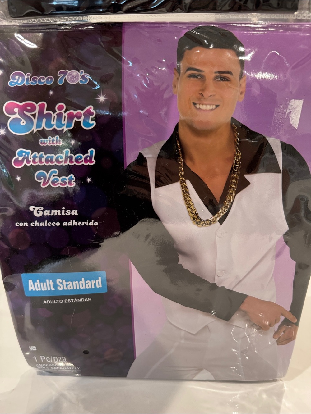 White Attached-Vest Shirt for Men